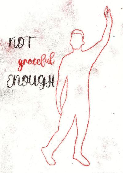 Part of a finalised series of monoprints exploring the beauty standards which females are expected to meet, 5”x7”