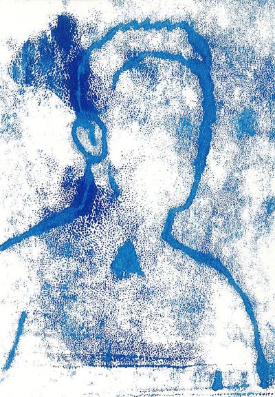 Experimental monoprints exploring the toxicity of female beauty ideals, A6 size