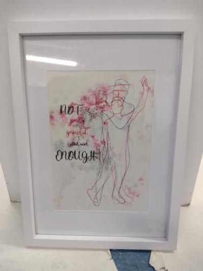 A4 Beauty Ideals Monoprint - £20 framed, £15 unframed